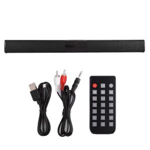 Rechargeable Bluetooth Wireless Speaker Soundbar- Black